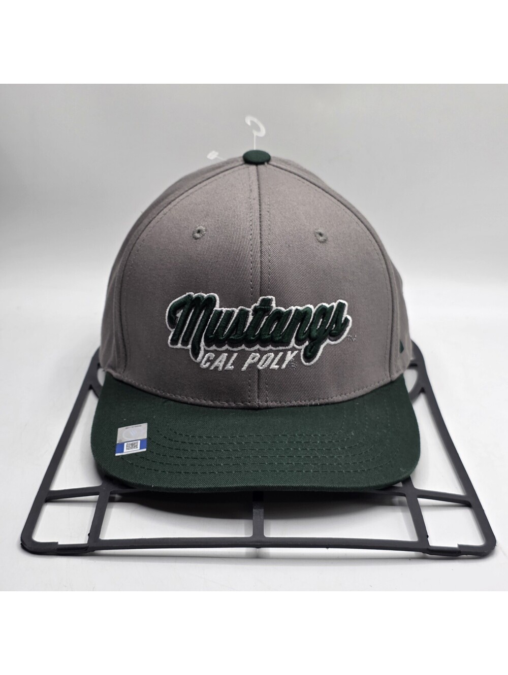 Russell Athletic Cal Poly Mustangs Hat Cap Gray Green Snapback Adjustable NWT